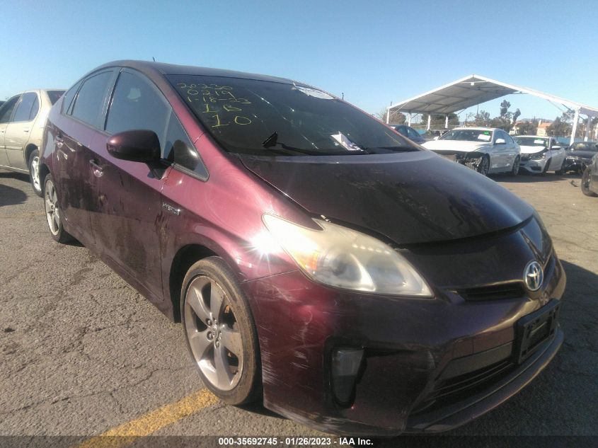 VIN JTDKN3DU5D5607593 2013 TOYOTA PRIUS no.1