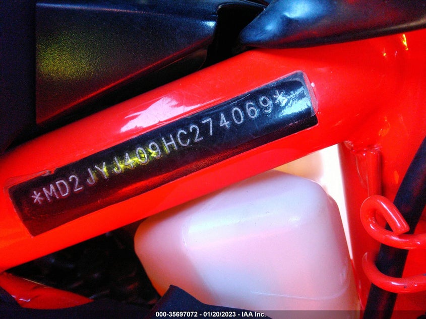 VIN MD2JYJ409HC274069 2017 KTM 390 DUKE