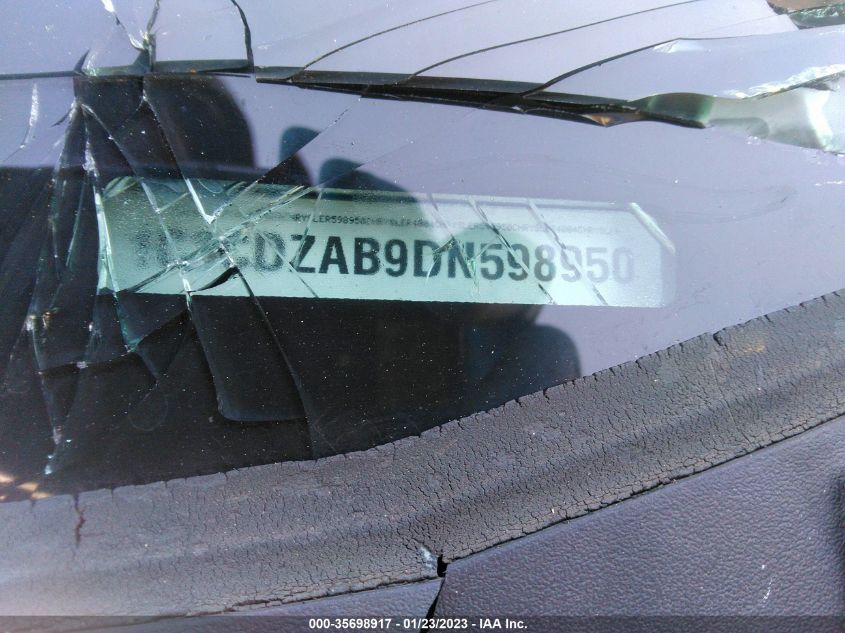 2013 DODGE AVENGER SE - 1C3CDZAB9DN598950