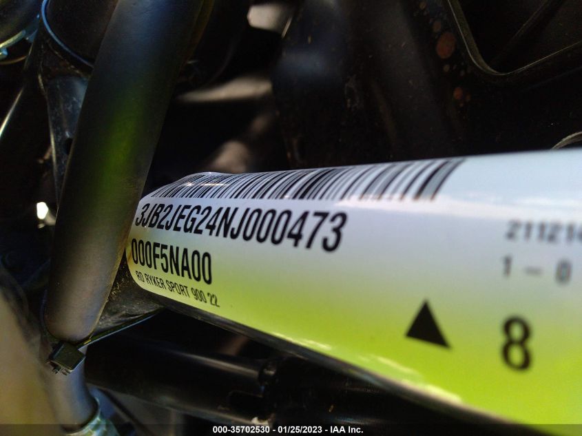 2022 CAN-AM RYKER SPORT - 3JB2JEG24NJ000473