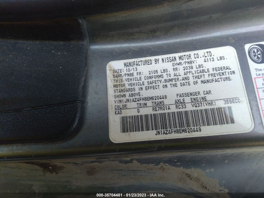 2014 NISSAN 370Z - JN1AZ4FH8EM620449