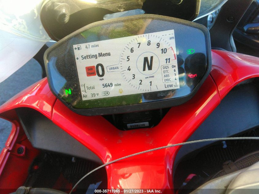 2021 DUCATI SUPERSPORT ZDMVABDS9MB000636