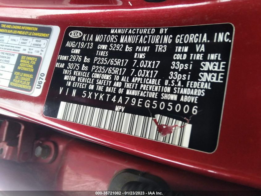 2014 KIA SORENTO LX - 5XYKT4A79EG505006