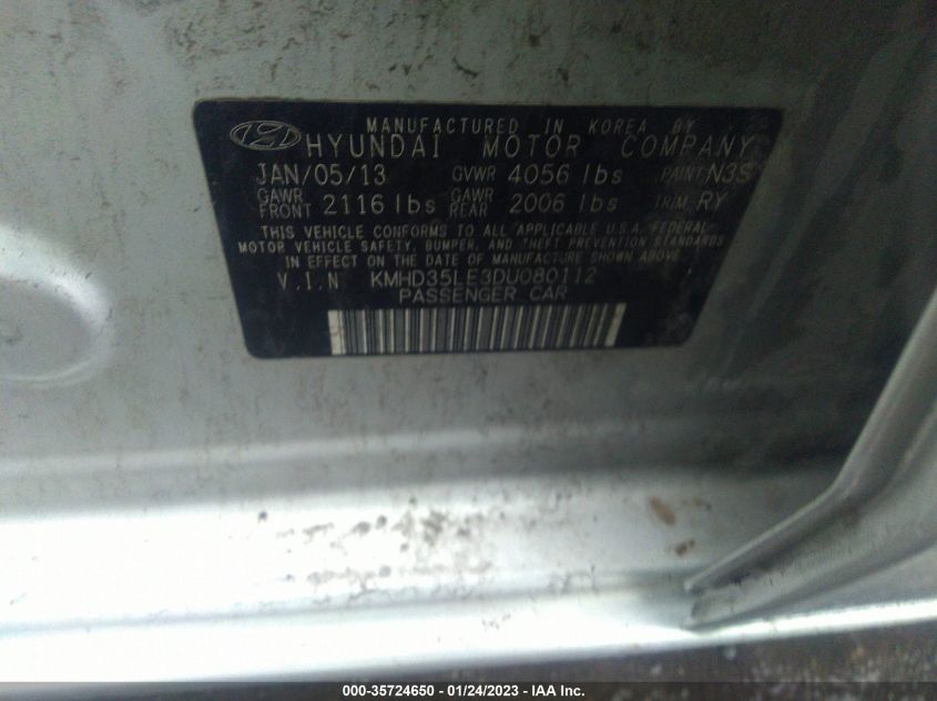 2013 HYUNDAI ELANTRA GT - KMHD35LE3DU080112