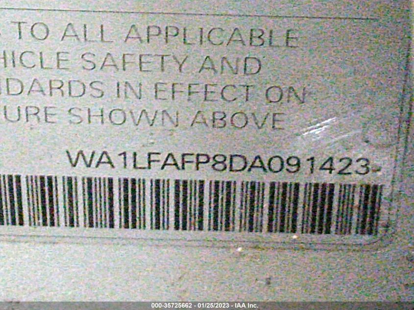 2013 AUDI Q5 PREMIUM PLUS - WA1LFAFP8DA091423