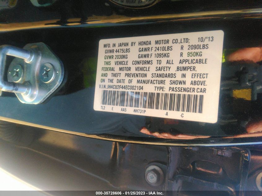 2014 ACURA TSX JH4CU2F44EC002104