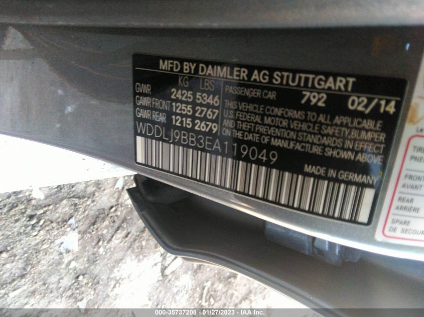 2014 MERCEDES-BENZ CLS-CLASS CLS 550 WDDLJ9BB3EA119049