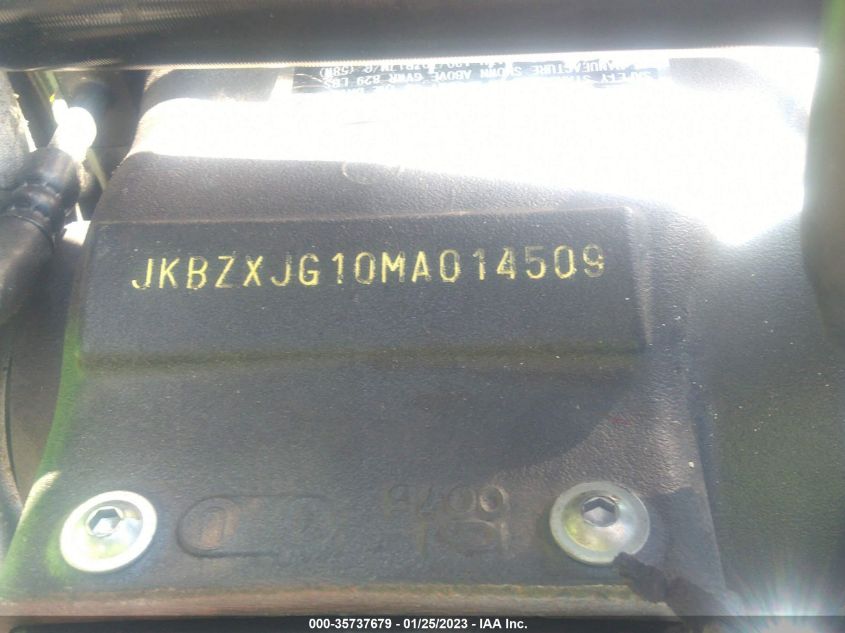 2021 KAWASAKI ZX636 K JKBZXJG10MA014509