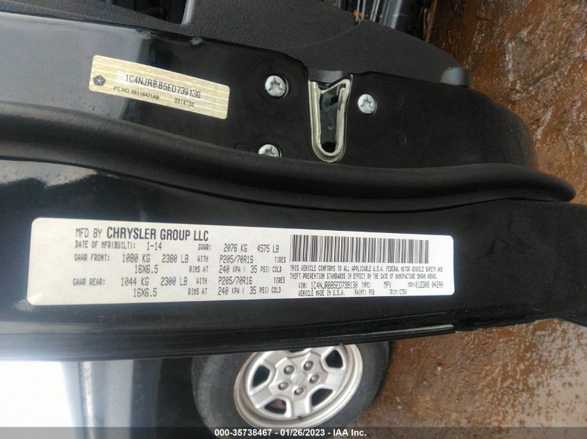 2014 JEEP PATRIOT SPORT - 1C4NJRBB5ED739130