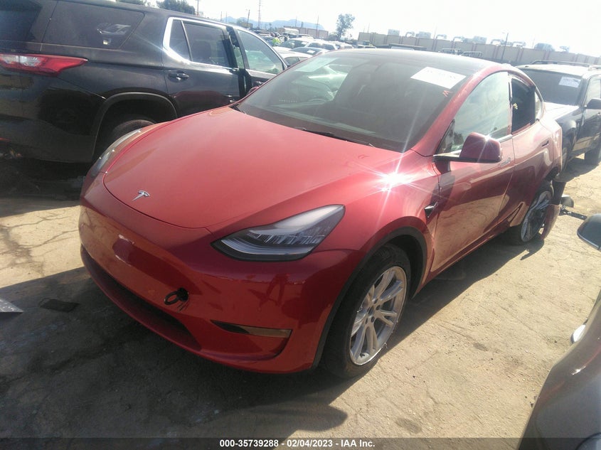 VIN 7SAYGDEE8NF435886 2022 TESLA MODEL Y LONG RANGE