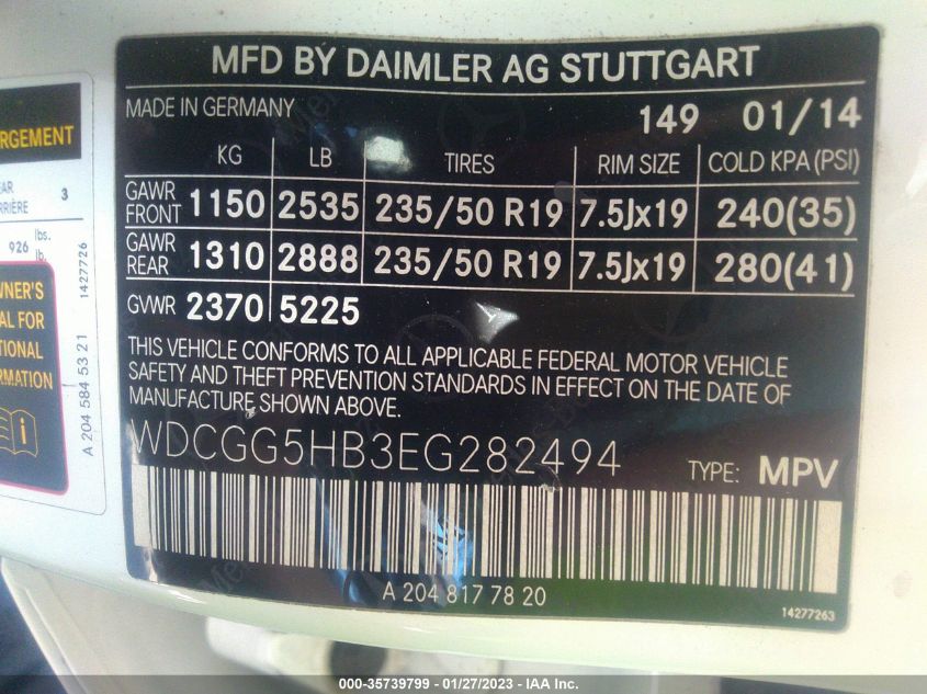 2014 MERCEDES-BENZ GLK-CLASS GLK 350 - WDCGG5HB3EG282494