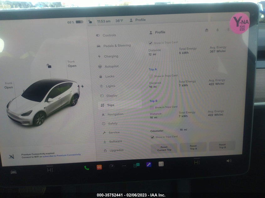 VIN 7SAYGDEE1PF611695 2023 TESLA MODEL Y LONG RANGE