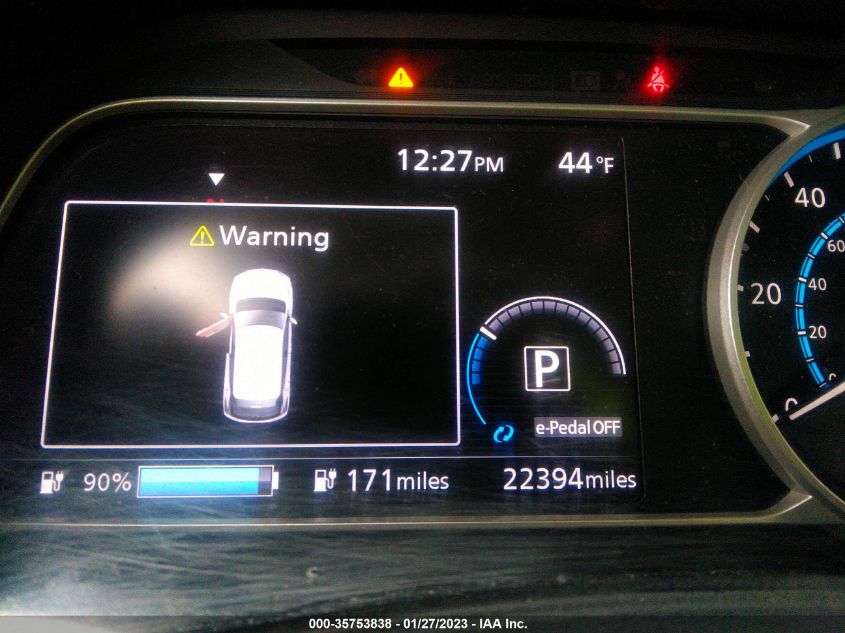 2019 NISSAN LEAF SL PLUS 1N4BZ1CP0KC316289