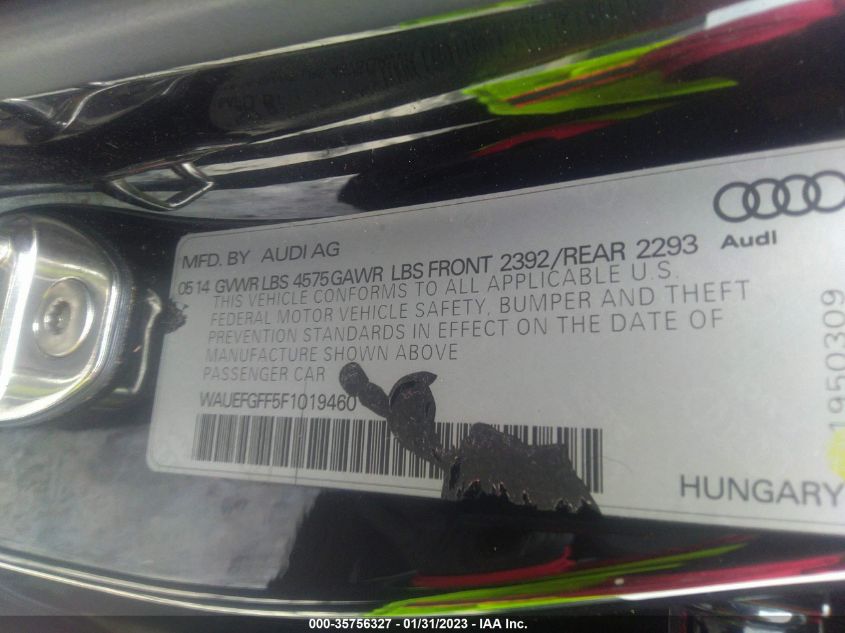 2015 AUDI A3 2.0T PREMIUM PLUS - WAUEFGFF5F1019460