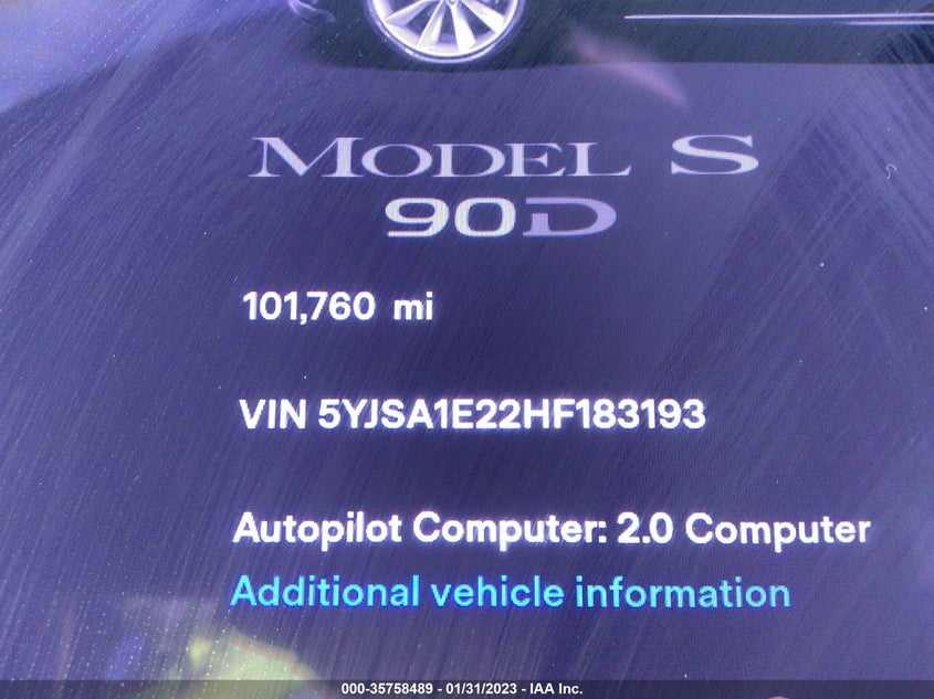 VIN 5YJSA1E22HF183193 2017 TESLA MODEL S 100D/90D/75D/60D/P100D
