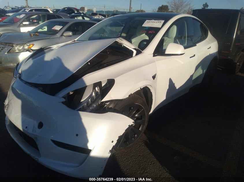 VIN 7SAYGDEE4NF323389 2022 TESLA MODEL Y LONG RANGE