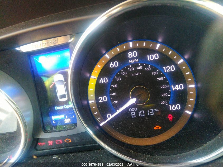 2013 HYUNDAI SONATA HYBRID LIMITED - KMHEC4A45DA092384