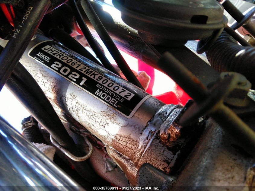 2021 HONDA XR650 L JH2RD0612MK900072