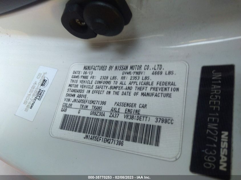 2014 NISSAN GT-R PREMIUM JN1AR5EF1EM271396
