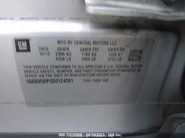 2013 CADILLAC CTS-V SEDAN - 1G6DV5EP0D0124381