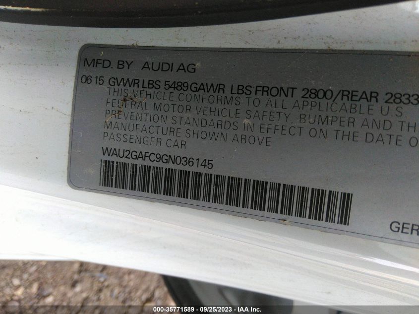 2016 AUDI A7 3.0 PRESTIGE - WAU2GAFC9GN036145