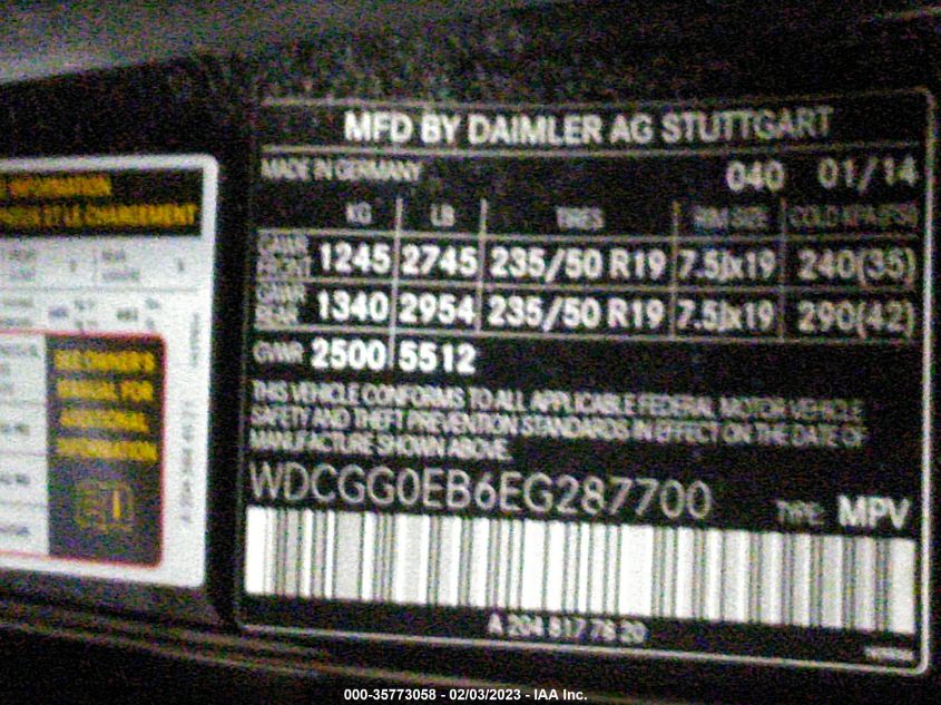 2014 MERCEDES-BENZ GLK-CLASS GLK 250 BLUETEC - WDCGG0EB6EG287700