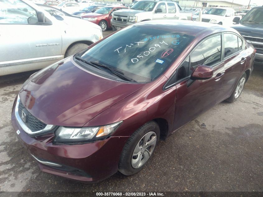 2013 HONDA CIVIC SDN LX 19XFB2F58DE050094