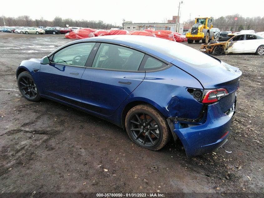 VIN 5YJ3E1EB9NF109130 2022 TESLA MODEL 3 LONG RANGE