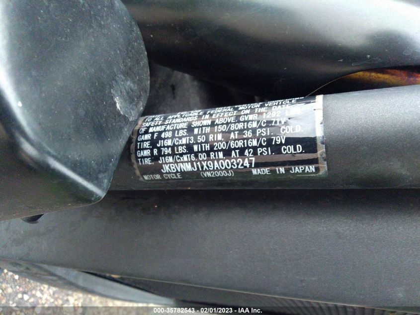 2009 KAWASAKI VN2000 J JKBVNMJ1X9A003247