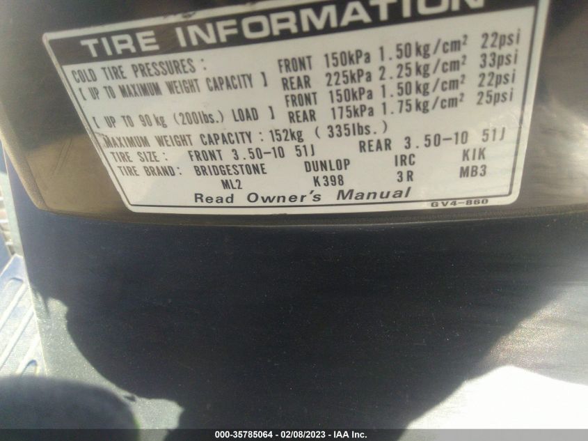 2001 HONDA CH80 3H1HF03061D600562