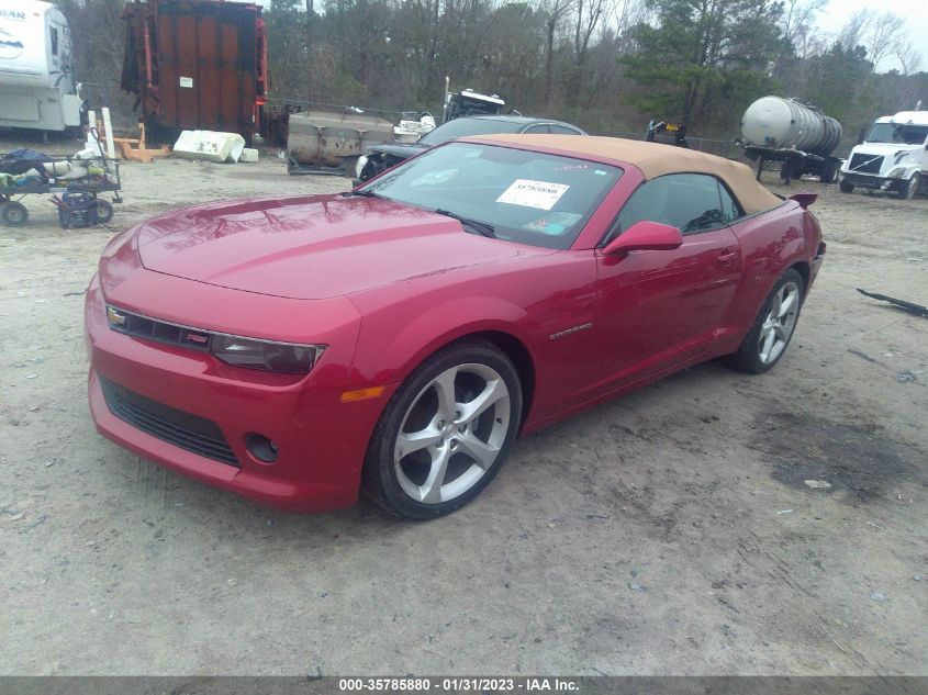 2015 CHEVROLET CAMARO LT - 2G1FD3D36F9289011