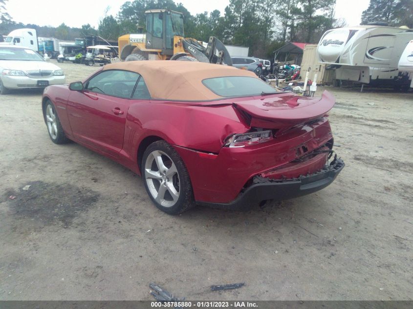 2015 CHEVROLET CAMARO LT - 2G1FD3D36F9289011