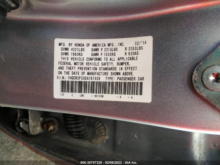 2014 HONDA ACCORD SEDAN SPORT - 1HGCR2F55EA161559
