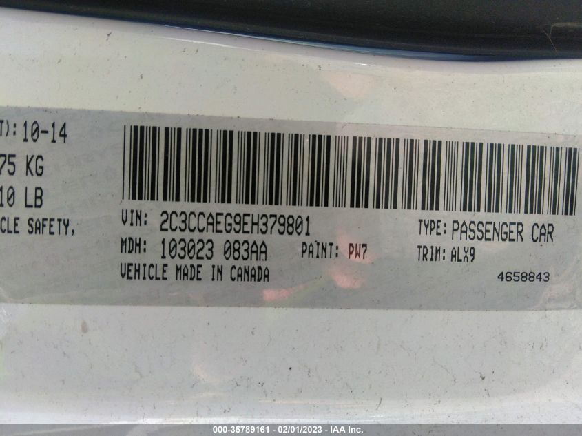 2014 CHRYSLER 300 300C - 2C3CCAEG9EH379801