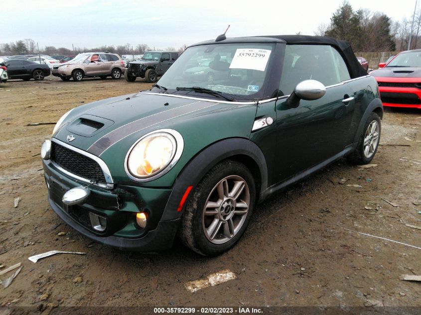 2013 MINI COOPER CONVERTIBLE S WMWZP3C51DT550594