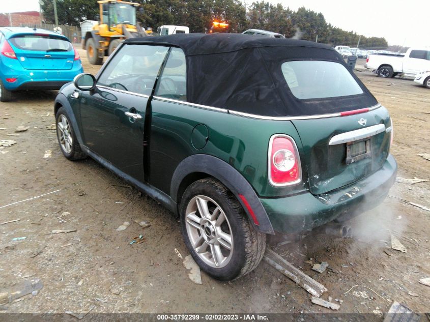 2013 MINI COOPER CONVERTIBLE S WMWZP3C51DT550594