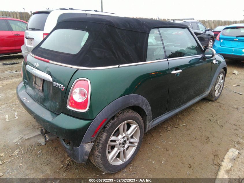 2013 MINI COOPER CONVERTIBLE S WMWZP3C51DT550594