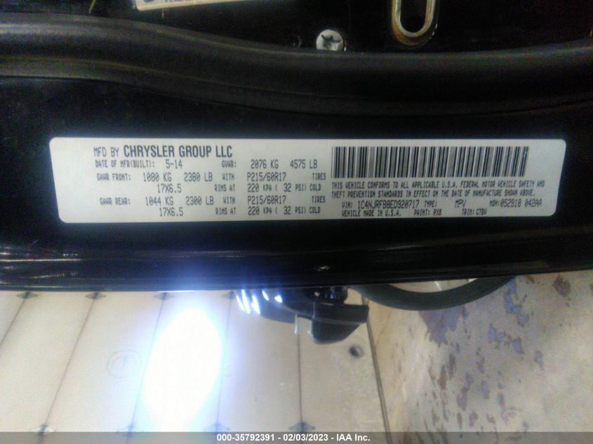 2014 JEEP PATRIOT LATITUDE - 1C4NJRFB8ED920717