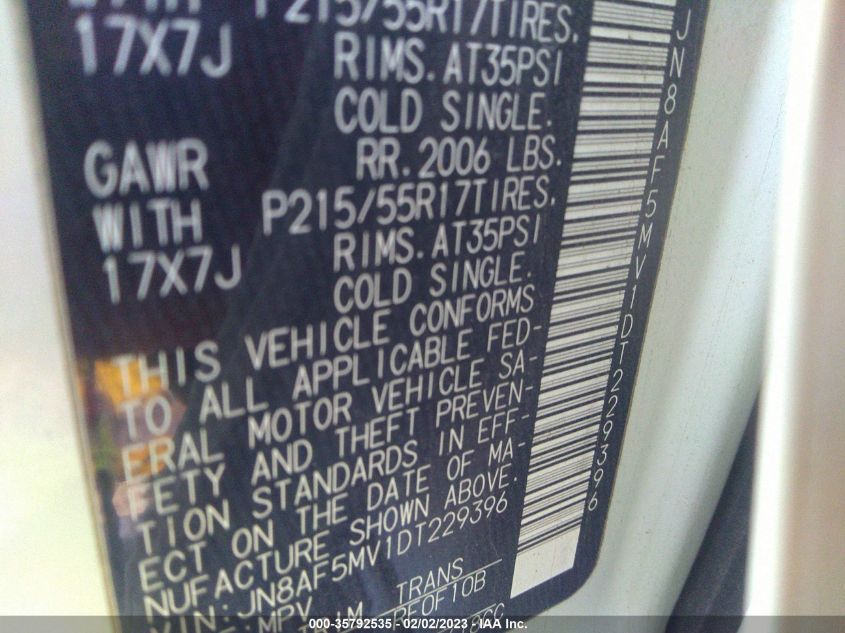 2013 NISSAN JUKE S - JN8AF5MV1DT229396