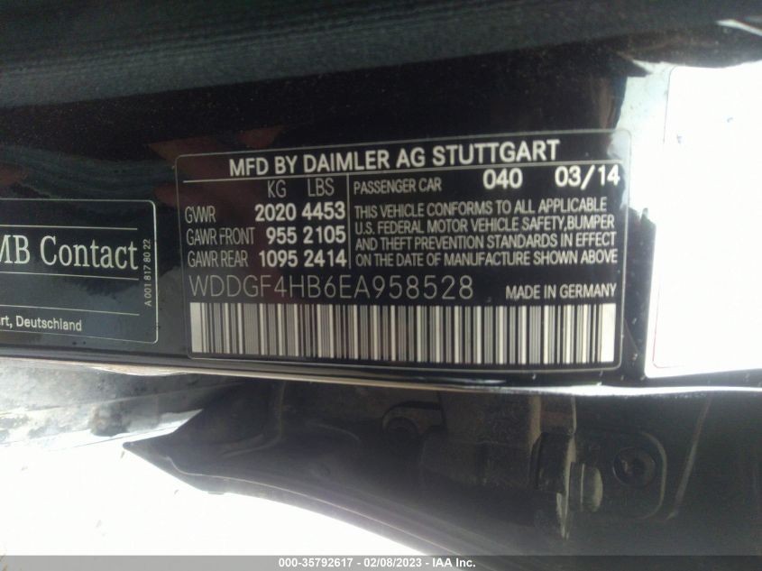2014 MERCEDES-BENZ C-CLASS C 250 WDDGF4HB6EA958528
