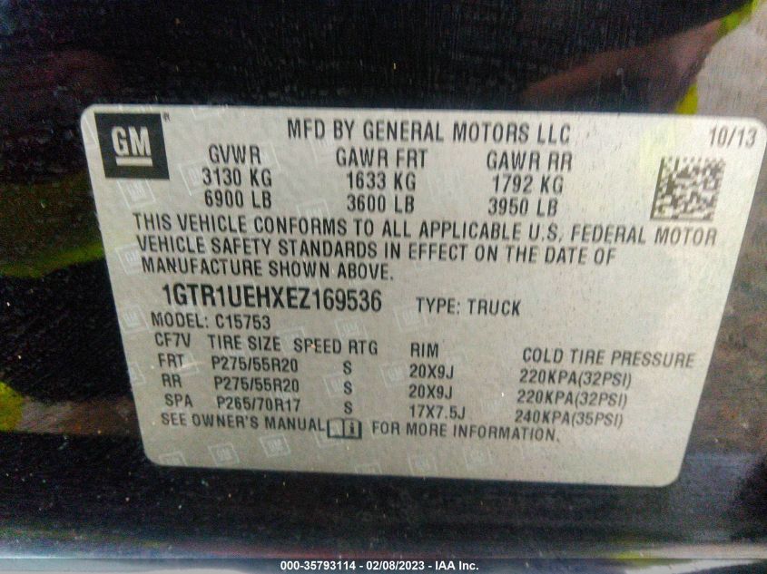 2014 GMC SIERRA 1500 SLE - 1GTR1UEHXEZ169536
