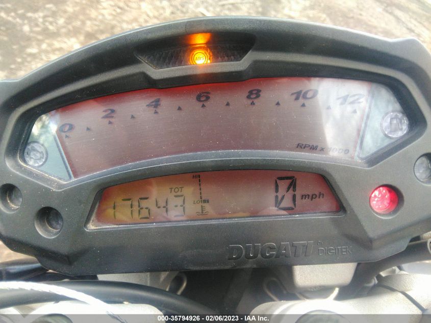 2013 DUCATI MONSTER 696 ZDM1RADN1DB070255