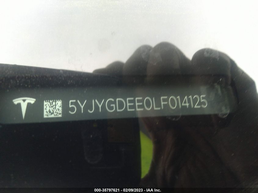 2020 TESLA MODEL Y LONG RANGE - 5YJYGDEE0LF014125