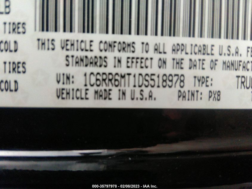 2013 RAM 1500 SPORT - 1C6RR6MT1DS518978