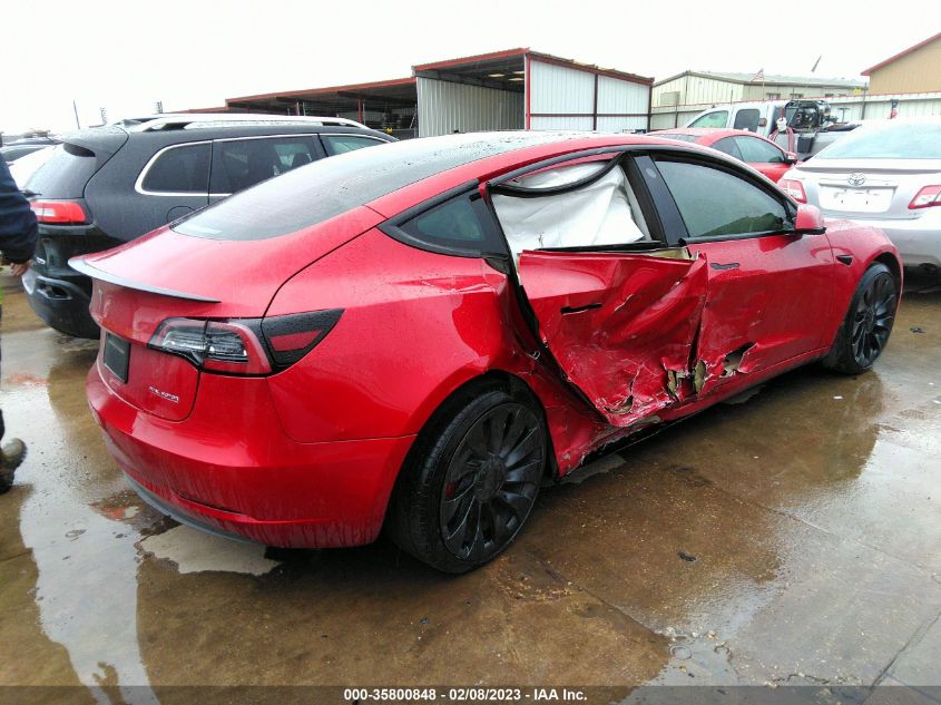 2022 TESLA MODEL 3 PERFORMANCE - 5YJ3E1EC6NF261522
