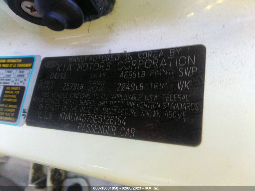 2014 KIA CADENZA PREMIUM KNALN4D75E5126164