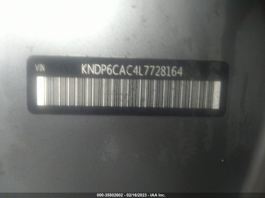 VIN KNDP6CAC4L7728164 2020 KIA SPORTAGE S