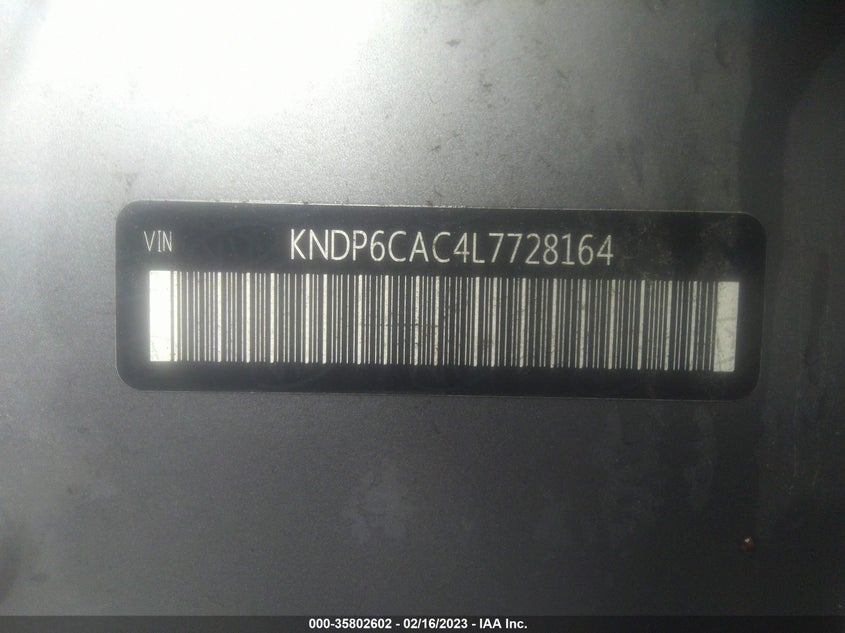 VIN KNDP6CAC4L7728164 2020 KIA SPORTAGE S