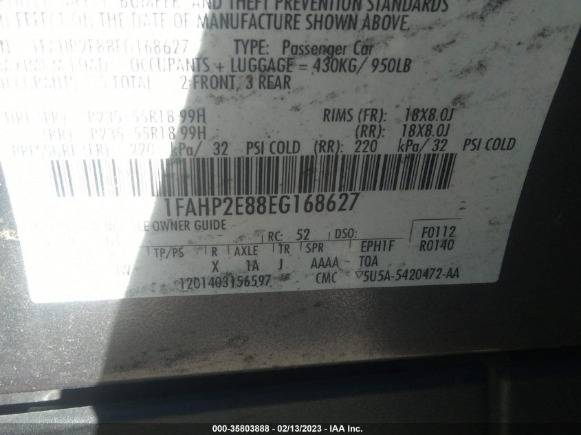 2014 FORD TAURUS SEL - 1FAHP2E88EG168627