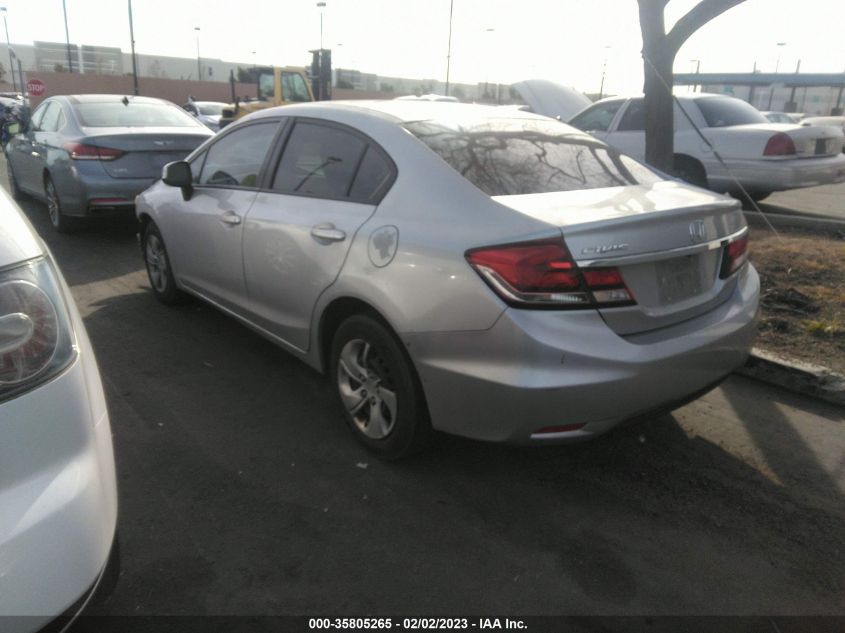 2013 HONDA CIVIC SDN LX 2HGFB2F5XDH595896